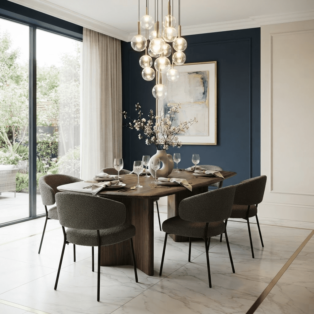 Chandelier Dining, Dining interior by BlueTree Interiors